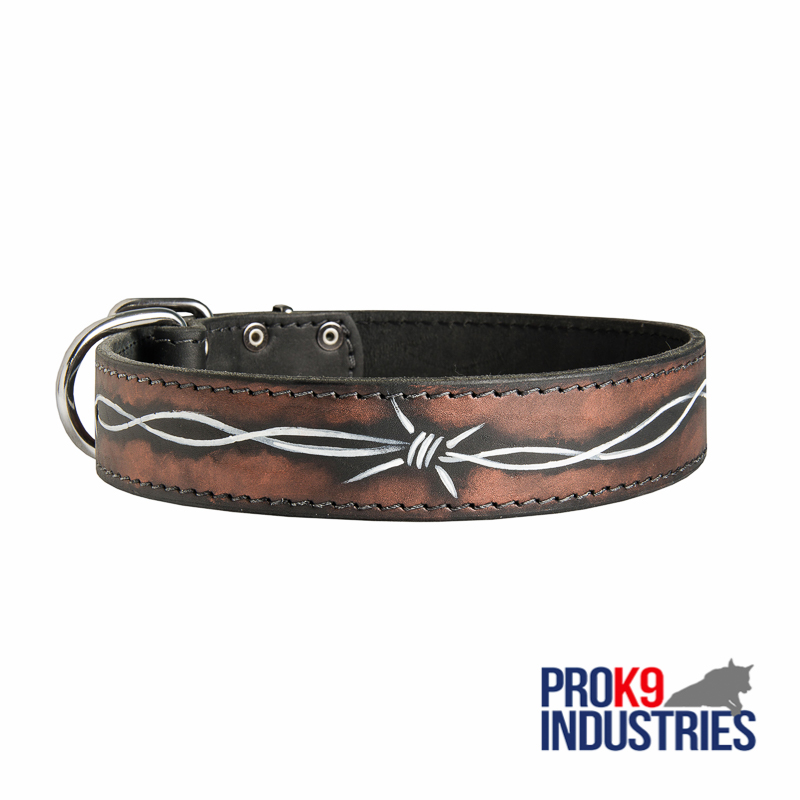  BARBED WIRE CUSTOM HANDMADE LEATHER BELT 1 1/2 WIDE : Handmade  Products