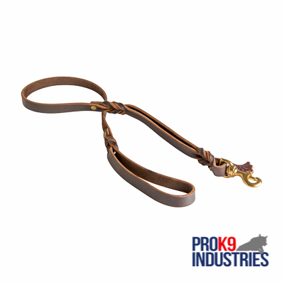 Dog Leather Leash with Comfortable Handle